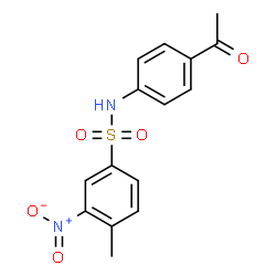 ChemSpider 2D Image | N-(4-Acetylphenyl)-4-methyl-3-nitrobenzenesulfonamide | C15H14N2O5S