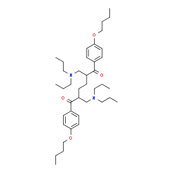 ChemSpider 2D Image | 1,6-Bis(4-butoxyphenyl)-2,5-bis[(dipropylamino)methyl]-1,6-hexanedione | C40H64N2O4