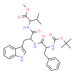 ChemSpider 2D Image | Methyl N-{[(2-methyl-2-propanyl)oxy]carbonyl}phenylalanyltryptophylvalinate | C31H40N4O6