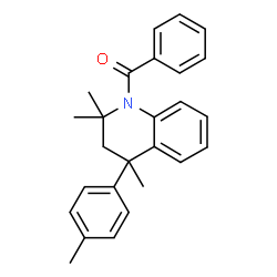 ChemSpider 2D Image | Phenyl-(2,2,4-trimethyl-4-p-tolyl-3,4-dihydro-2H-quinolin-1-yl)-methanone | C26H27NO