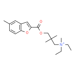 ChemSpider 2D Image | N,N-Diethyl-N,2,2-trimethyl-3-{[(5-methyl-1-benzofuran-2-yl)carbonyl]oxy}-1-propanaminium | C20H30NO3