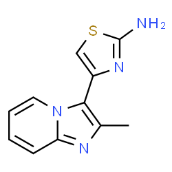ChemSpider 2D Image | 4-(2-METHYL-IMIDAZO[1,2-A ]PYRIDIN-3-YL)-THIAZOL-2-YLAMINE | C11H10N4S