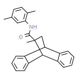 ChemSpider 2D Image | N-(2,5-Dimethylphenyl)-15-methyltetracyclo[6.6.2.0~2,7~.0~9,14~]hexadeca-2,4,6,9,11,13-hexaene-15-carboxamide | C26H25NO