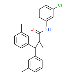 ChemSpider 2D Image | N-(3-Chlorophenyl)-2,2-bis(3-methylphenyl)cyclopropanecarboxamide | C24H22ClNO