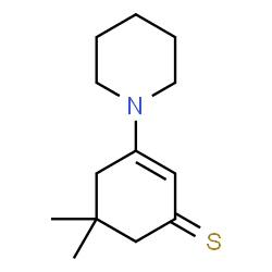 ChemSpider 2D Image | 5,5-Dimethyl-3-piperidin-1-yl-cyclohex-2-enethione | C13H21NS
