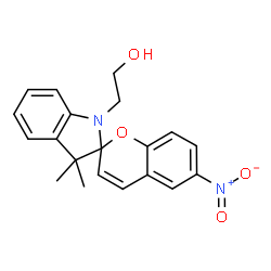 ChemSpider 2D Image | 2-(3',3'-Dimethyl-6-nitrospiro[chromene-2,2'-indol]-1'(3'H)-yl)ethanol | C20H20N2O4