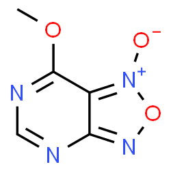 ChemSpider 2D Image | 7-Methoxy[1,2,5]oxadiazolo[3,4-d]pyrimidine 1-oxide | C5H4N4O3