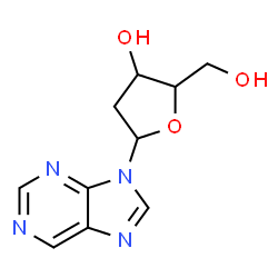 ChemSpider 2D Image | 9-(2-Deoxypentofuranosyl)-9H-purine | C10H12N4O3