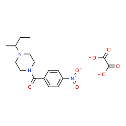 ChemSpider 2D Image | (4-sec-Butyl-1-piperazinyl)(4-nitrophenyl)methanone ethanedioate (1:1) | C17H23N3O7