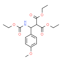 ChemSpider 2D Image | Diethyl {[(ethoxycarbonyl)amino](4-methoxyphenyl)methyl}malonate | C18H25NO7