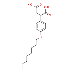 ChemSpider 2D Image | 2-[4-(Octyloxy)phenyl]succinic acid | C18H26O5