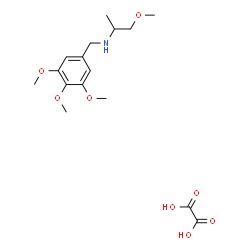 ChemSpider 2D Image | 1-Methoxy-N-(3,4,5-trimethoxybenzyl)-2-propanamine ethanedioate (1:1) | C16H25NO8