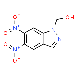 ChemSpider 2D Image | (5,6-Dinitro-1H-indazol-1-yl)methanol | C8H6N4O5