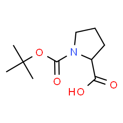 ChemSpider 2D Image | 1-(tert-butoxycarbonyl)proline | C10H17NO4