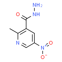 ChemSpider 2D Image | 2-Methyl-5-nitronicotinohydrazide | C7H8N4O3