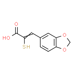 ChemSpider 2D Image | 3-(1,3-Benzodioxol-5-yl)-2-sulfanylacrylic acid | C10H8O4S