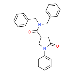 ChemSpider 2D Image | N,N-Dibenzyl-5-oxo-1-phenyl-3-pyrrolidinecarboxamide | C25H24N2O2