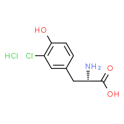 ChemSpider 2D Image | 3-chloro-L-tynosine hydrochloride | C9H11Cl2NO3