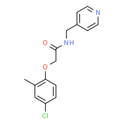 ChemSpider 2D Image | 2-(4-Chloro-2-methylphenoxy)-N-(4-pyridinylmethyl)acetamide | C15H15ClN2O2