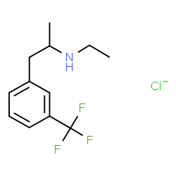 ChemSpider 2D Image | Benzeneethanamine, N-ethyl-alpha-methyl-3-(trifluoromethyl)-, chloride (1:1) | C12H16ClF3N