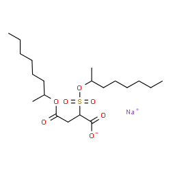 ChemSpider 2D Image | Sodium 4-(2-octanyloxy)-2-[(2-octanyloxy)sulfonyl]-4-oxobutanoate | C20H37NaO7S