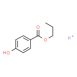 ChemSpider 2D Image | Benzoic acid, 4-hydroxy-, propyl ester, potassium salt (1:1) | C10H12KO3