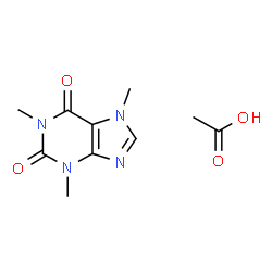 ChemSpider 2D Image | 1,3,7-Trimethyl-1H-purine-2,6(3H,7H)-dione acetate | C10H14N4O4