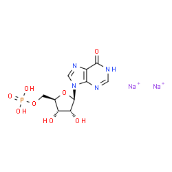 ChemSpider 2D Image | 5'-Inosinic acid, sodium salt (1:2) | C10H13N4Na2O8P