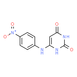 ChemSpider 2D Image | 6-[(4-Nitrophenyl)amino]-2,4(1H,3H)-pyrimidinedione | C10H8N4O4