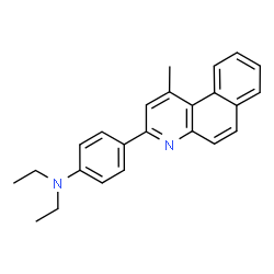 ChemSpider 2D Image | N,N-Diethyl-4-(1-methylbenzo[f]quinolin-3-yl)aniline | C24H24N2