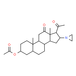 ChemSpider 2D Image | 16-(1-Aziridinyl)-12,20-dioxopregnan-3-yl acetate | C25H37NO4