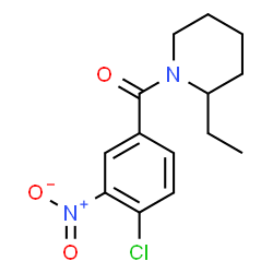 ChemSpider 2D Image | (4-Chloro-3-nitrophenyl)(2-ethyl-1-piperidinyl)methanone | C14H17ClN2O3