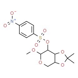 ChemSpider 2D Image | Methyl 3,4-O-isopropylidene-2-O-[(4-nitrophenyl)sulfonyl]pentopyranoside | C15H19NO9S