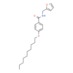 ChemSpider 2D Image | 4-(Decyloxy)-N-(2-furylmethyl)benzamide | C22H31NO3