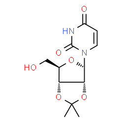 ChemSpider 2D Image | 1-(2,3-O-Isopropylidene-D-ribofuranosyl)-2,4(1H,3H)-pyrimidinedione | C12H16N2O6