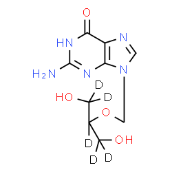 ChemSpider 2D Image | GANCICLOVIR-D5 | C9H8D5N5O4