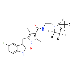 ChemSpider 2D Image | SUNITINIB-D10 | C22H17D10FN4O2
