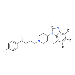 ChemSpider 2D Image | 1-(4-Fluorophenyl)-4-{4-[2-thioxo(4,5,6,7-~2~H_4_)-2,3-dihydro-1H-benzimidazol-1-yl]-1-piperidinyl}-1-butanone | C22H20D4FN3OS