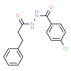 ChemSpider 2D Image | 4-Chloro-N'-(3-phenylpropanoyl)benzohydrazide | C16H15ClN2O2