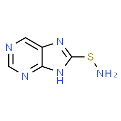 ChemSpider 2D Image | 8-(Aminosulfanyl)-1H-purine | C5H5N5S