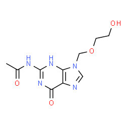 ChemSpider 2D Image | N-Acetylacyclovir | C10H13N5O4