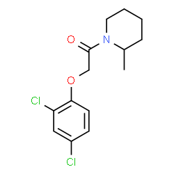 ChemSpider 2D Image | 2-(2,4-Dichlorophenoxy)-1-(2-methyl-1-piperidinyl)ethanone | C14H17Cl2NO2