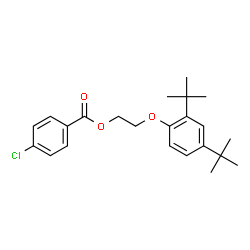 ChemSpider 2D Image | 2-(2,4-di-tert-butylphenoxy)ethyl 4-chlorobenzoate | C23H29ClO3