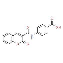 ChemSpider 2D Image | 4-{[(2-Oxo-2H-chromen-3-yl)carbonyl]amino}benzoic acid | C17H11NO5