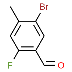 ChemSpider 2D Image | 5-Bromo-2-fluoro-4-methylbenzaldehyde | C8H6BrFO