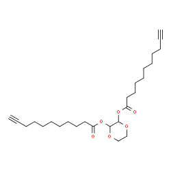 ChemSpider 2D Image | 1,4-Dioxane-2,3-diyl bis(10-undecynoate) | C26H40O6