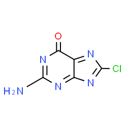 ChemSpider 2D Image | 2-Amino-8-chloro-6H-purin-6-one | C5H2ClN5O