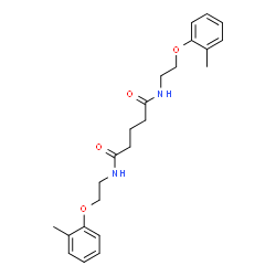 ChemSpider 2D Image | N,N'-Bis[2-(2-methylphenoxy)ethyl]pentanediamide | C23H30N2O4