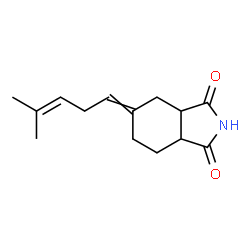 ChemSpider 2D Image | 5-(4-Methyl-3-penten-1-ylidene)hexahydro-1H-isoindole-1,3(2H)-dione | C14H19NO2