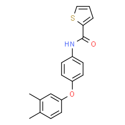 ChemSpider 2D Image | N-[4-(3,4-Dimethylphenoxy)phenyl]-2-thiophenecarboxamide | C19H17NO2S